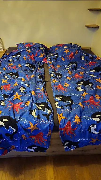 Kinderbettwäsche, 140x200, 75x78, zweifach