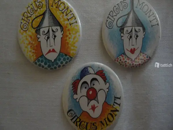  Plaketten, Zirkus Monti, Medaillen, Ansteckplatten