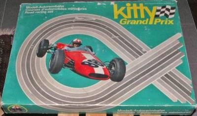 KITTY GRAND PRIX - Rennbahn Schienen Gerade Schienen blau