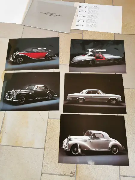 5 Oldtimer-Fotos Mercedes-Benz, +Heft, limitiert, hochglanz