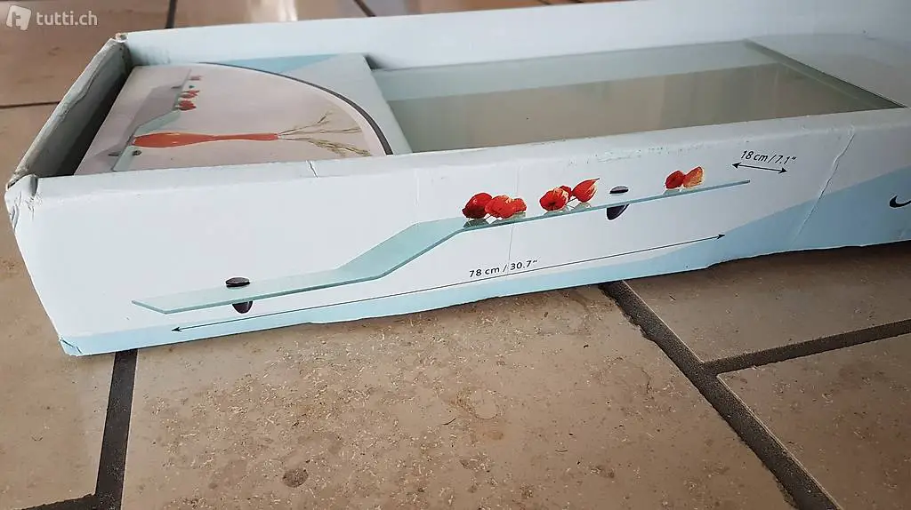 Tablette murale en verre - 2 pièces