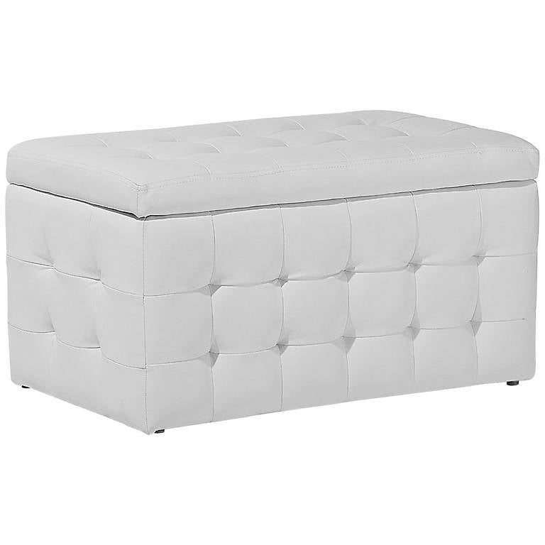 Sgabello con contenitore in ecopelle