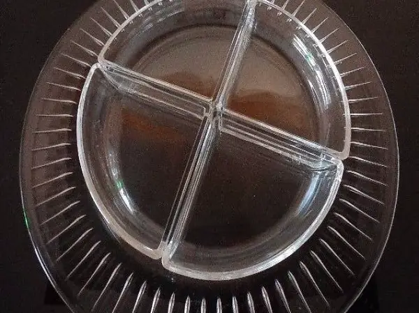 Edle Hors d"oeuvre Platte Bleikristall rund