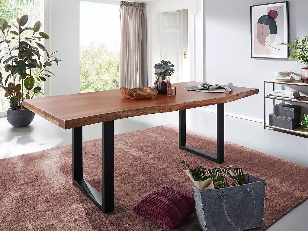 akazien esstische echte baumkante ab grösse 160-240cm