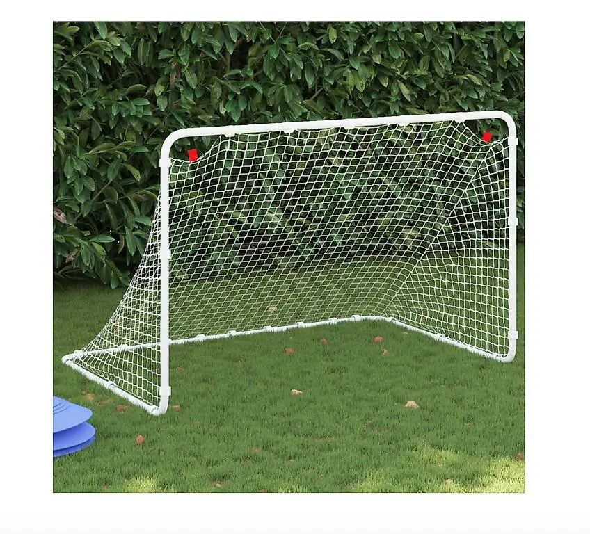 Fussballtor Weiss 122x81x81 cm Stahl