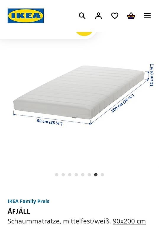 AFJALL Schaummatratze 90 x 200 NEU