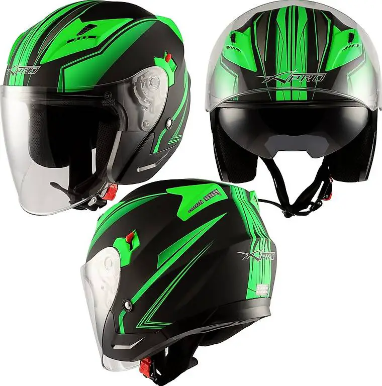 Motorradhelm Jet City Doppeltvisier Zertifikat ECE 22-06 Mat