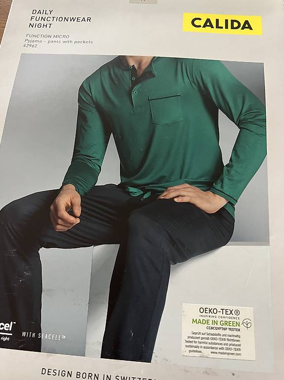 Calida Herren Pyjama, Grösse M Neu