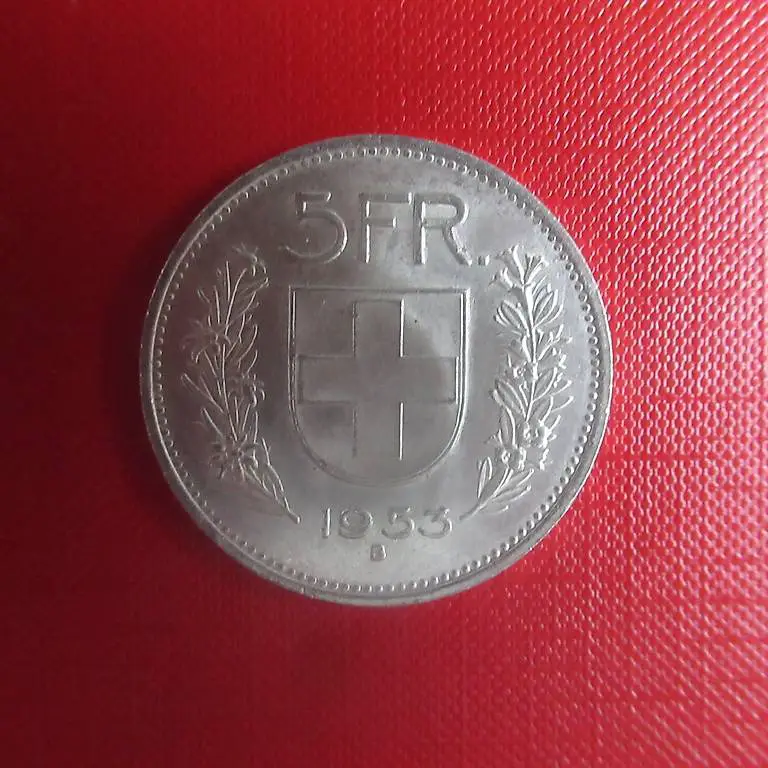 silbermünze 5 fr. 1953