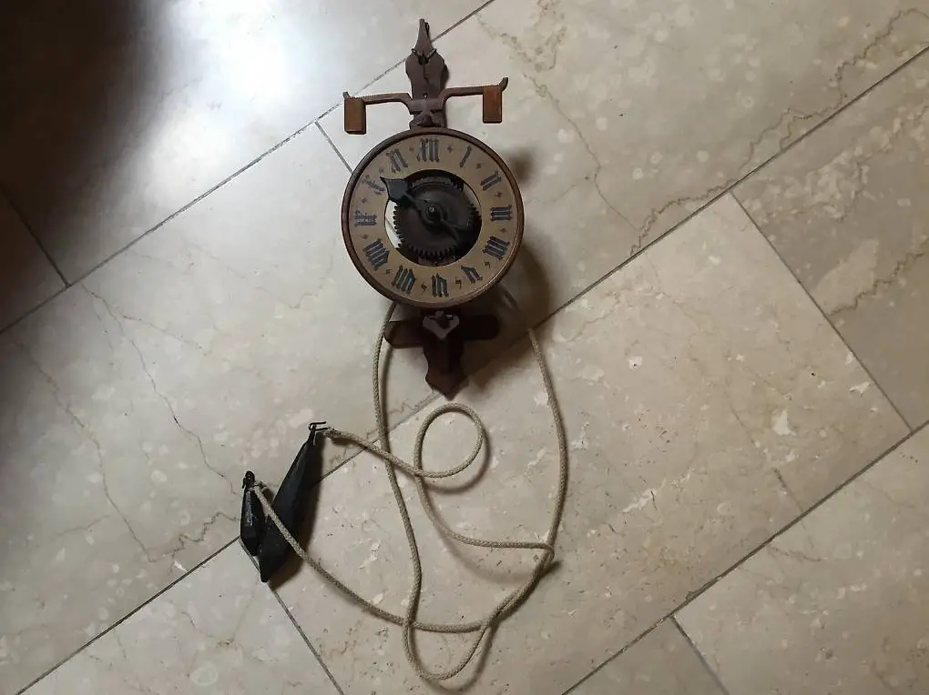 Uhr, Holzräderuhr, Bott, Engadineruhr