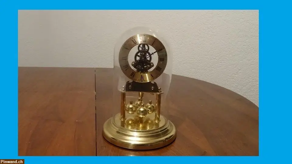 Glasglocke Tisch Uhr Schatz 1881 zu verkaufen