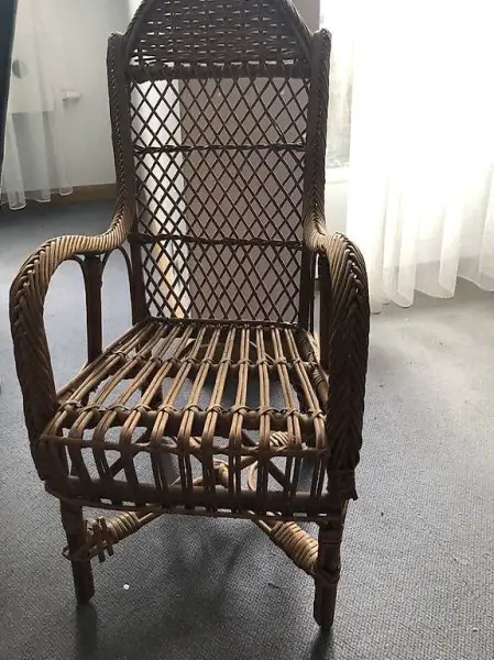 gartenstuhl für kinder aus korbgeflecht