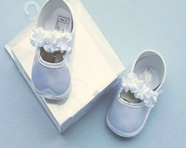  Mädchen Taufschuhe "Blumen" Gr.12/18 M ( ca. 11,5cm)