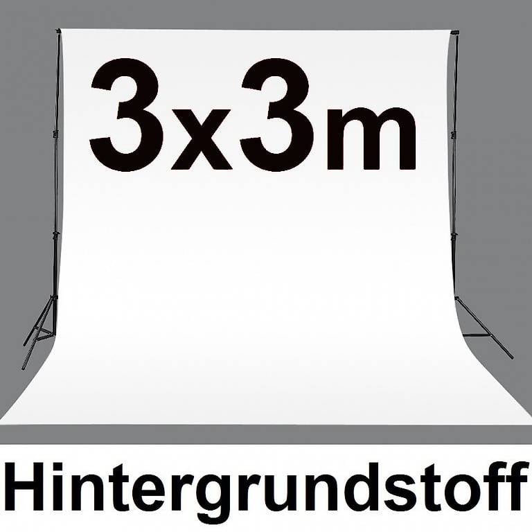  Hintergrundstoff 3x3m weiss