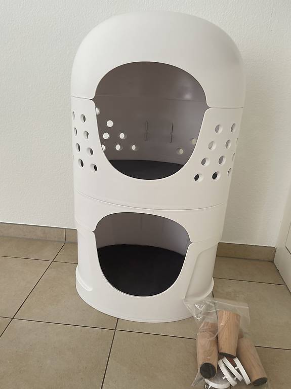 Katzenbett Katzenhöhle weiss matt Liegeplatz für Ihre Katze