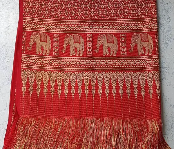 TISCHTUCH mit ELEFÄNTLI - aus Thailand - Gebraucht