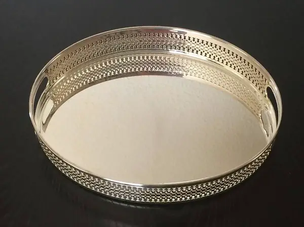 Servier- Tablett, versilbert