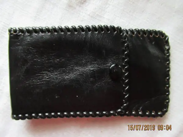  Nagelpflegeetui, Beauty Etui, BeautycaseLeder schwarz