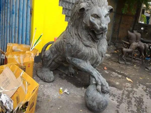  Bronze Löwen Skulptur Löwe Figur Dekoration Design Statue