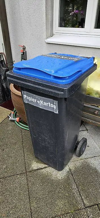 Mülleimer Blau 120l für Papier und Karton