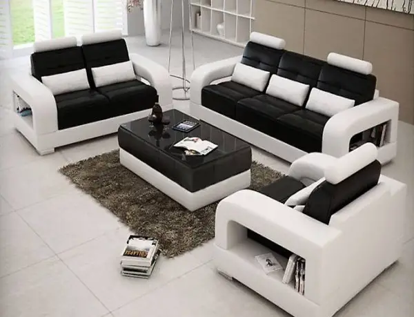  LEDERSOFA SOFAGARNITUR 3+2+1 SITZER (NB) H2209