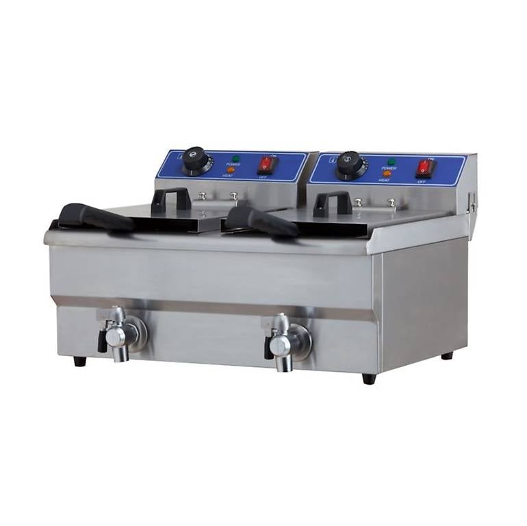 Fritteuse Kibernetik 2x 10 Liter 2 x 3 kW NEU -12940