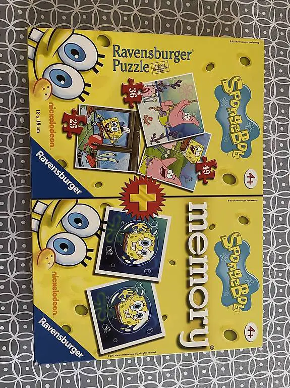 spongebob Memory und 3 Puzzle