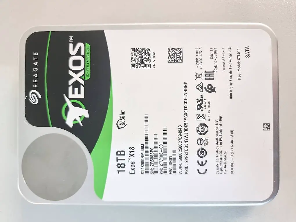 Seagate Exos X18 SATA HDD 18TB Festplatte
