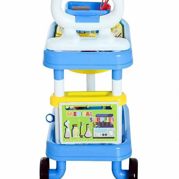  Kinder Arztwagen Doktor Trolley Rollenspiel Blau
