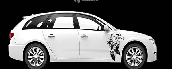  Adler Autoaufkleber in verschiedenen Farben und Grössen