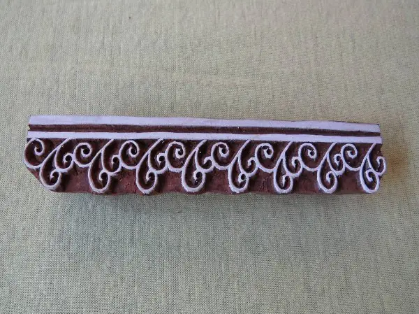 Holzstempel Blockprint für Stoff und Papier, Bordüre 2