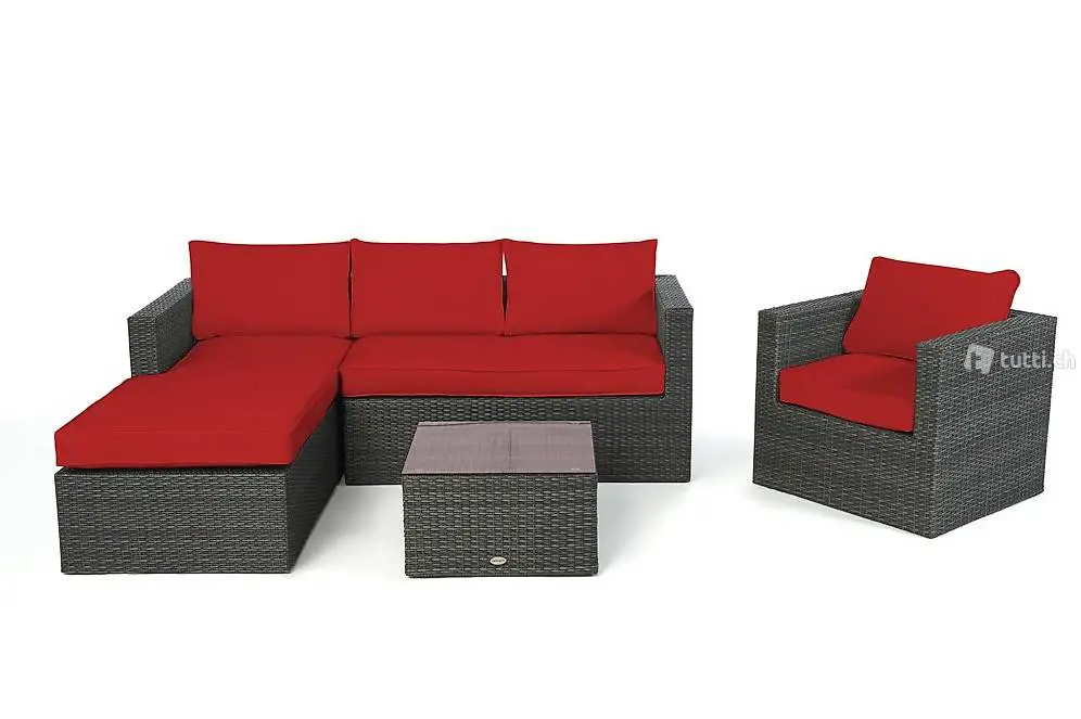  Poly Rattan Lounge grosse Farbauswahl