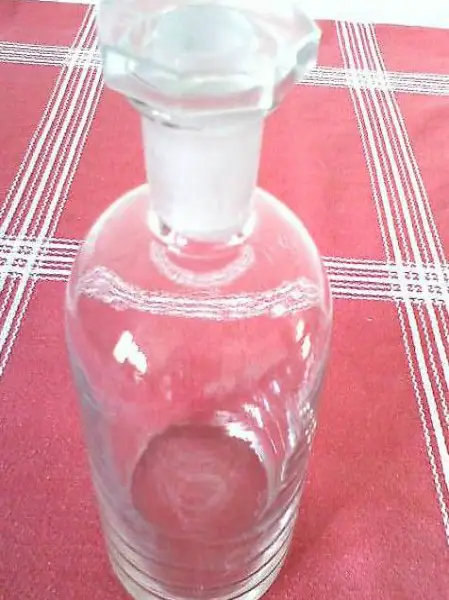 antike Apothekerflasche transparent