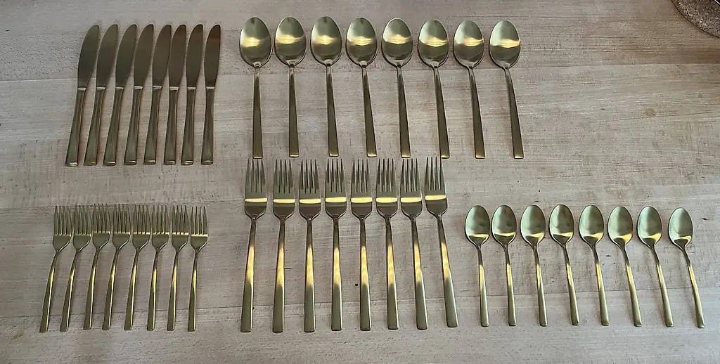 Besteck-Set gold matt