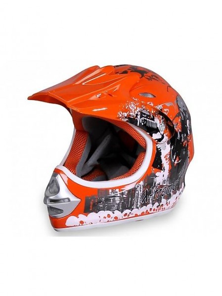  X-treme Kinder Cross Helm in der Farbe Orange- an Lager