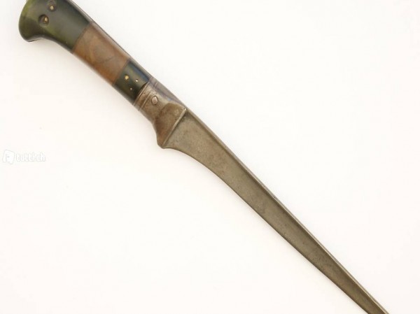  Antiker Dolch - Griff aus Jade und Achat