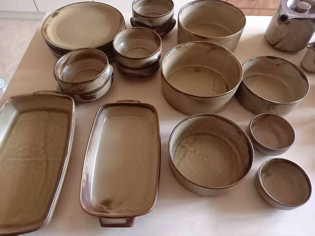 40teiliges Geschirr-Set, Langenthal Sahara vintage 70er