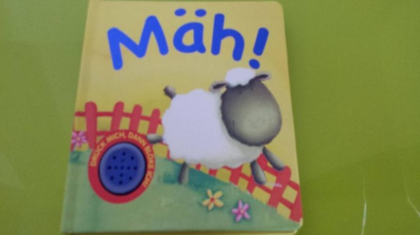 Buch "Mäh" Drück mich, dann Blöcke ich