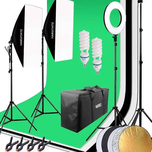  Profi Fotostudio Set Studiosets Hintergrundsystem