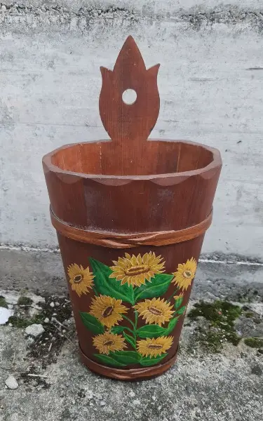 Schirmständer mit Bauernmalerei