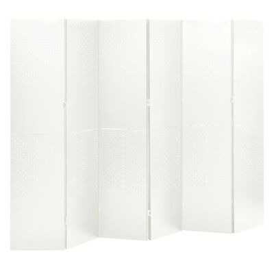  vidaXL 6-tlg. Raumteiler Weiss 240x180 cm SKU:335905