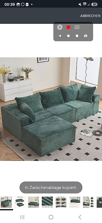 Ecksofa mit Schlaffunktion