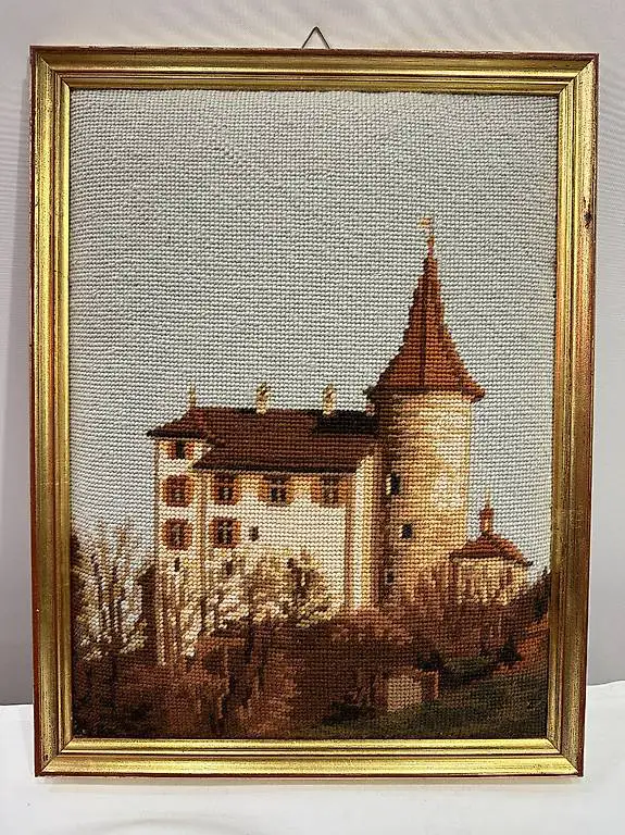 Gobelin Bild vom Schloss Schauensee in Kriens