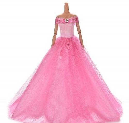 Barbie Kleid inkl. 1 Paar Schuhe rosa