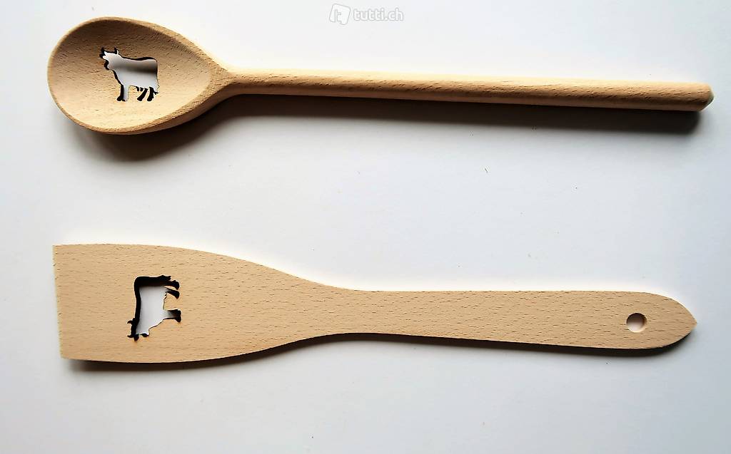  Holz Natur Kochset KuhPreis inkl. Versand
