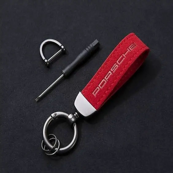  PORSCHE ROT SCHLÜSSELANHÄNGER (AUF WUNSCH MIT GRAVUR)