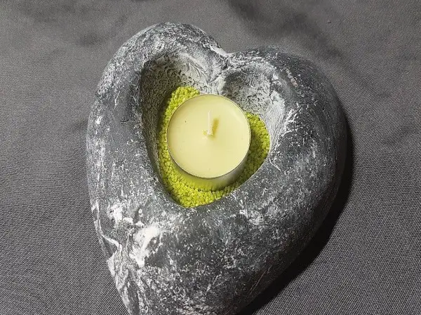 Herz Teelicht Limone