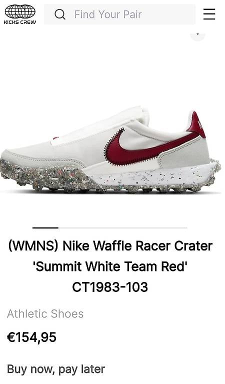 Gr. 39 Sneaker Nike Waffle Racer Crater