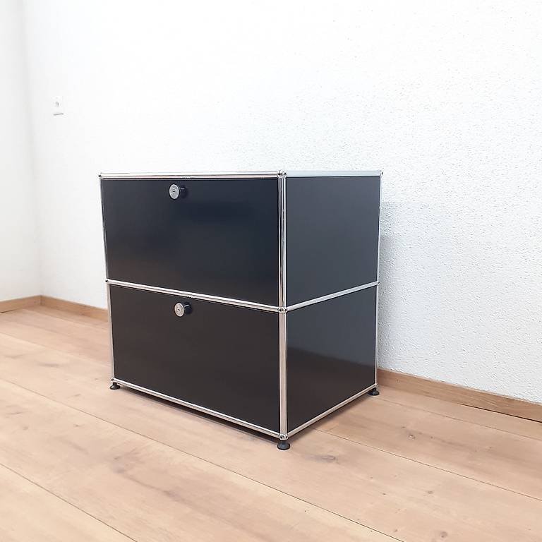 USM Haller Sideboard Schwarz 1×2