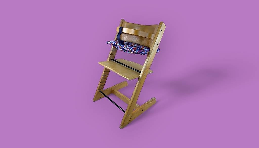 Stokke® Tripp Trapp inkl. Kissen & Holzbügel / Buche